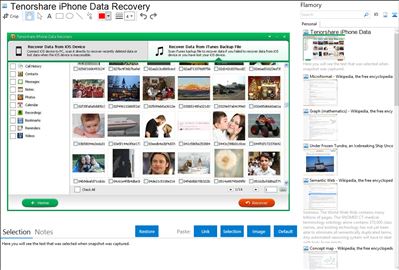 Tenorshare iPhone Data Recovery - Flamory bookmarks and screenshots