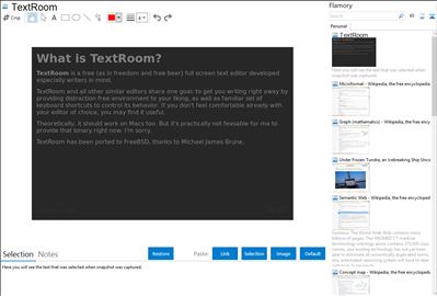 TextRoom - Flamory bookmarks and screenshots