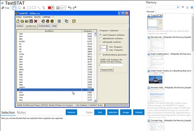 TextSTAT - Flamory bookmarks and screenshots