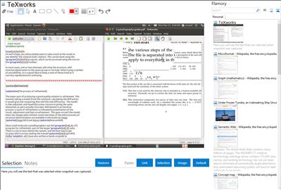 TeXworks - Flamory bookmarks and screenshots