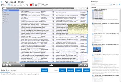The Cloud Player - Flamory bookmarks and screenshots