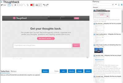 Thoughtback - Flamory bookmarks and screenshots