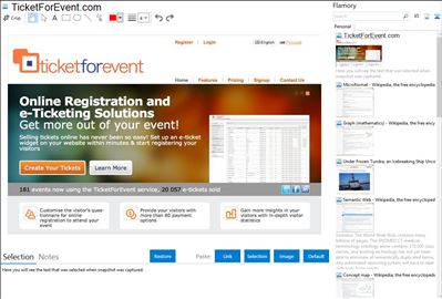 TicketForEvent.com - Flamory bookmarks and screenshots