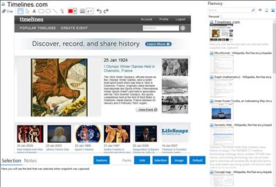 Timelines.com - Flamory bookmarks and screenshots