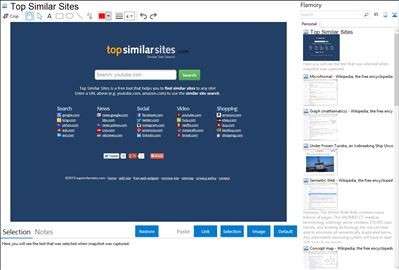 Top Similar Sites - Flamory bookmarks and screenshots