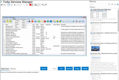 Turbo Services Manager - Flamory bookmarks and screenshots