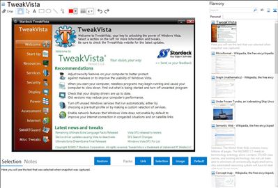 TweakVista - Flamory bookmarks and screenshots