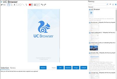 UC Browser - Flamory bookmarks and screenshots