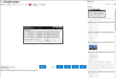 UltraShredder - Flamory bookmarks and screenshots
