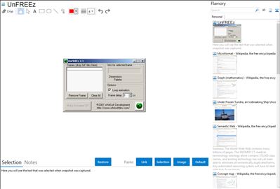 UnFREEz - Flamory bookmarks and screenshots