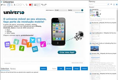 Universo - Flamory bookmarks and screenshots