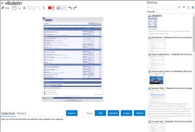 vBulletin - Flamory bookmarks and screenshots