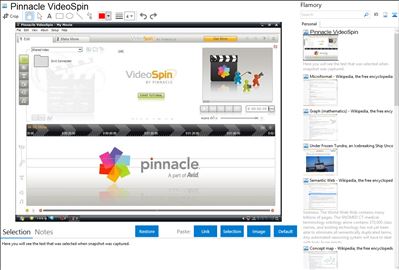 Pinnacle VideoSpin - Flamory bookmarks and screenshots