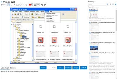 Visual CD - Flamory bookmarks and screenshots
