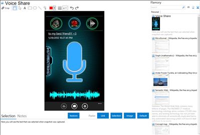Voice Share - Flamory bookmarks and screenshots