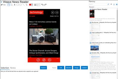 Weave News Reader - Flamory bookmarks and screenshots