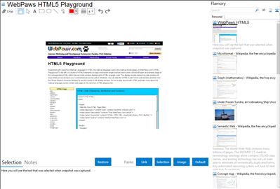 WebPaws HTML5 Playground - Flamory bookmarks and screenshots