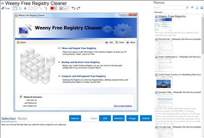 Weeny Free Registry Cleaner - Flamory bookmarks and screenshots