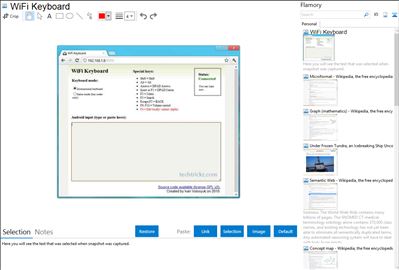 WiFi Keyboard - Flamory bookmarks and screenshots