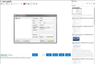 win-sshfs - Flamory bookmarks and screenshots