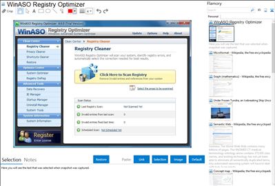 WinASO Registry Optimizer - Flamory bookmarks and screenshots
