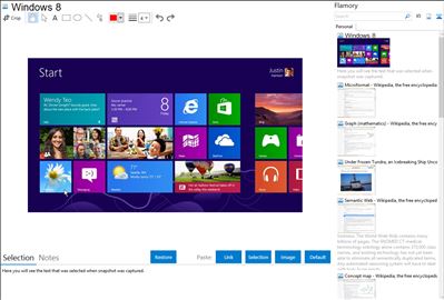 Windows 8 - Flamory bookmarks and screenshots