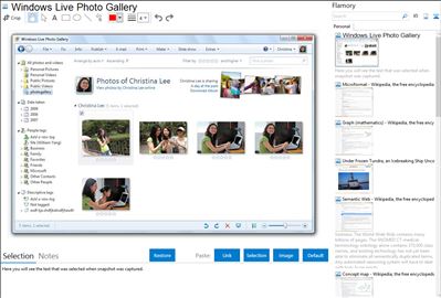 Windows Live Photo Gallery - Flamory bookmarks and screenshots