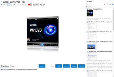 Corel WinDVD Pro - Flamory bookmarks and screenshots
