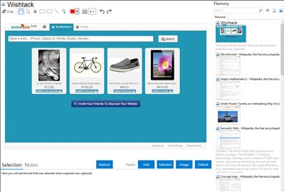 Wishtack - Flamory bookmarks and screenshots