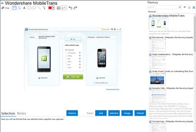 Wondershare MobileTrans - Flamory bookmarks and screenshots
