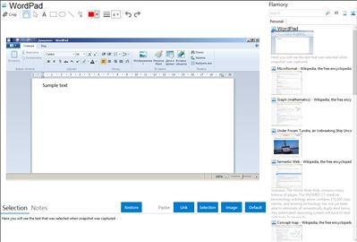 WordPad - Flamory bookmarks and screenshots