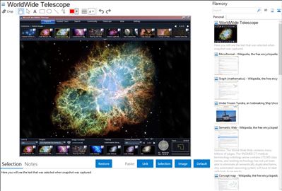 WorldWide Telescope - Flamory bookmarks and screenshots