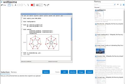 wxMaxima - Flamory bookmarks and screenshots