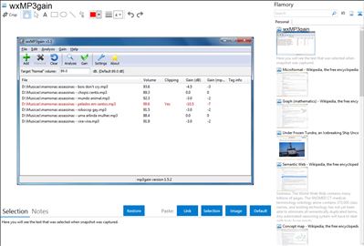 wxMP3gain - Flamory bookmarks and screenshots