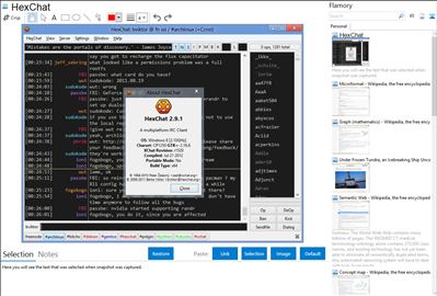 HexChat - Flamory bookmarks and screenshots