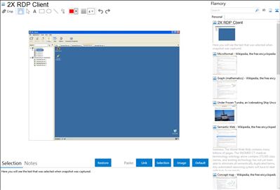 2X RDP Client - Flamory bookmarks and screenshots