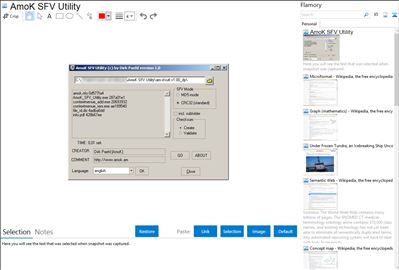 AmoK SFV Utility - Flamory bookmarks and screenshots