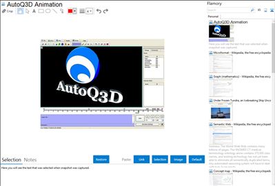 AutoQ3D Animation - Flamory bookmarks and screenshots