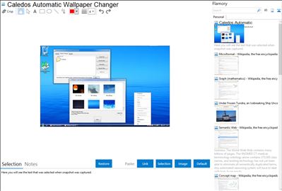 Caledos Automatic Wallpaper Changer - Flamory bookmarks and screenshots