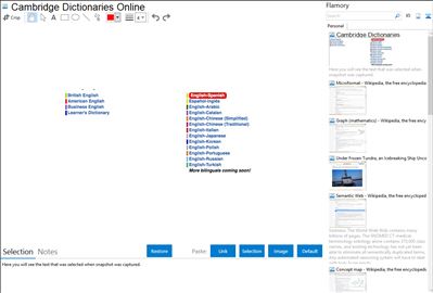Cambridge Dictionaries Online - Flamory bookmarks and screenshots