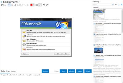 CDBurnerXP - Flamory bookmarks and screenshots