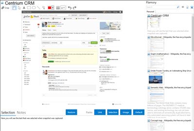 Centrium CRM - Flamory bookmarks and screenshots