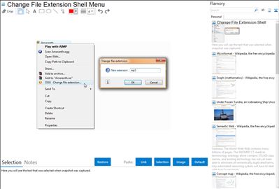 Change File Extension Shell Menu - Flamory bookmarks and screenshots
