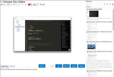 Chrome Dev Editor - Flamory bookmarks and screenshots