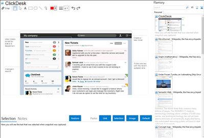 ClickDesk - Flamory bookmarks and screenshots