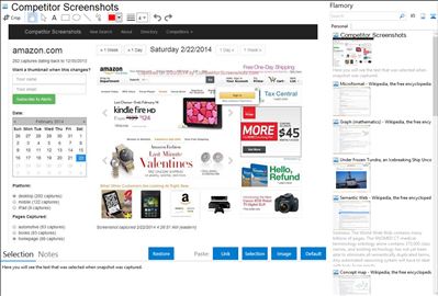 Competitor Screenshots - Flamory bookmarks and screenshots
