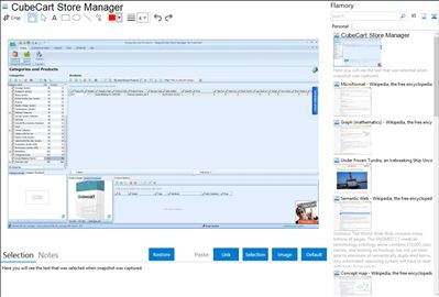 CubeCart Store Manager - Flamory bookmarks and screenshots