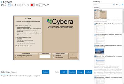 Cybera - Flamory bookmarks and screenshots
