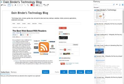 Dain Binder's Technology Blog - Flamory bookmarks and screenshots