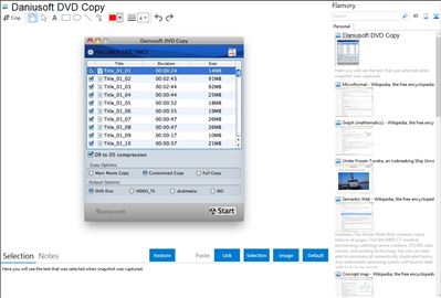 Daniusoft DVD Copy - Flamory bookmarks and screenshots
